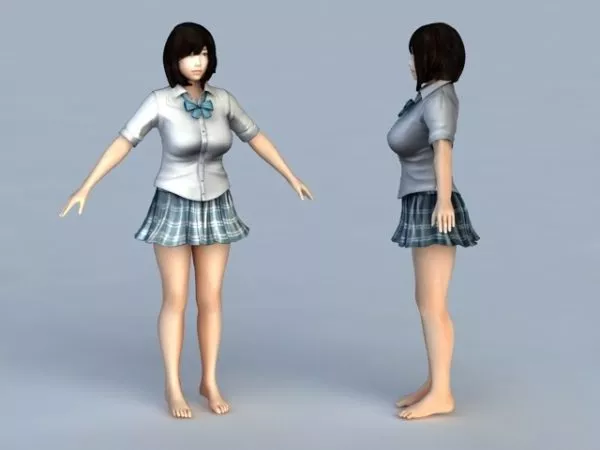 Japanese Girlfriend 3d model Japanese Girlfriend 3d model