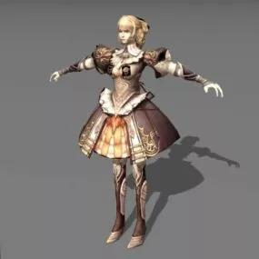 Middle Ages Princess 3d model