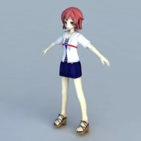 Anime Girlfriend 3d model