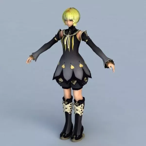 Anime Depressed Girl 3d model Anime Depressed Girl 3d model
