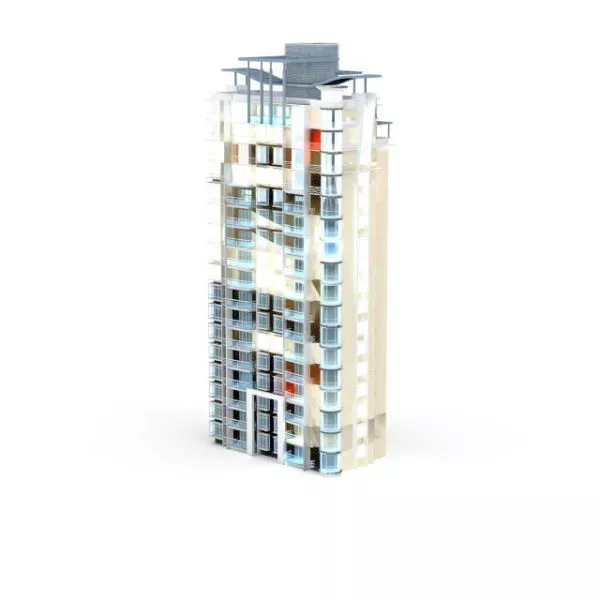 Painting Facade Apartment Block 3d model Painting Facade Apartment Block 3d model