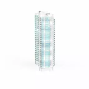 Block Of Flats Night Building 3d model