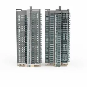 Apartment Block Buildings 3d model