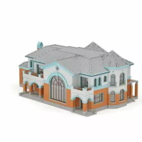 Mediterranean Style House 3d model
