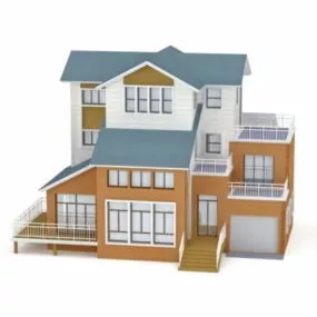 French Country Home Design 3d model