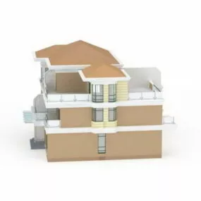 Double Terraced House 3d model