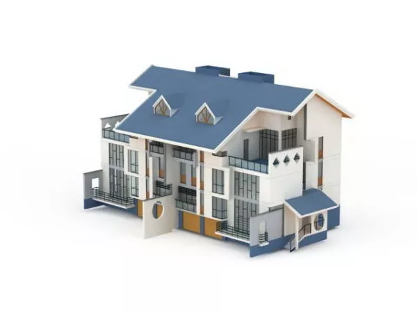 Chinese Terraced House 3d model Chinese Terraced House 3d model