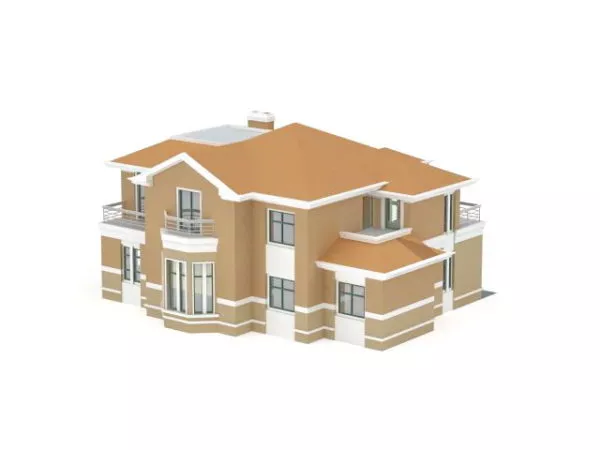 House Plan With Garage 3d model House Plan With Garage 3d model