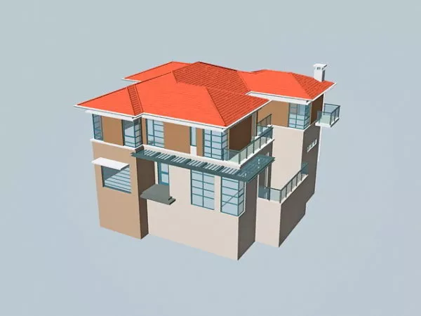 Country Villa Building 3d model Country Villa Building 3d model