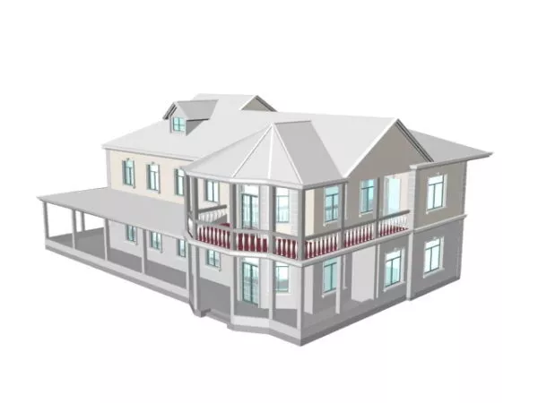 American Country Home 3d model American Country Home 3d model
