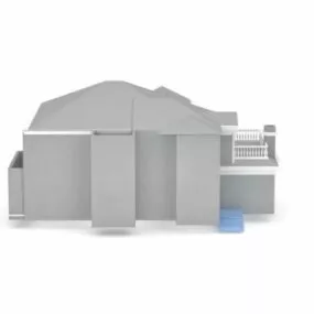 American House Building 3d model
