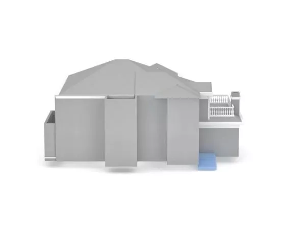 American House Building 3d model American House Building 3d model
