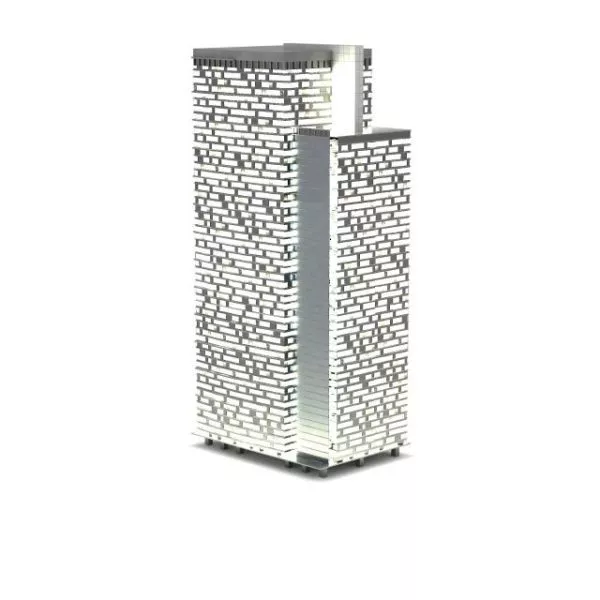 Night Office Block 3d model Night Office Block 3d model