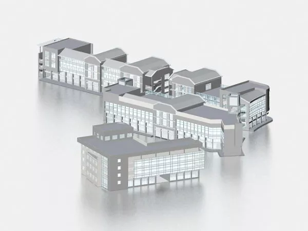 Commercial Retail Building 3d model Commercial Retail Building 3d model