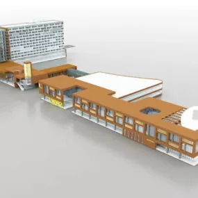 Retail And Apartment Complex 3d model