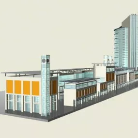 Retail & Office Complex 3d model