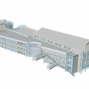 Street Shop Buildings 3d model