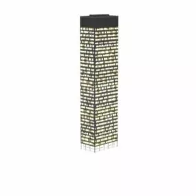 Apartment Building Night 3d model