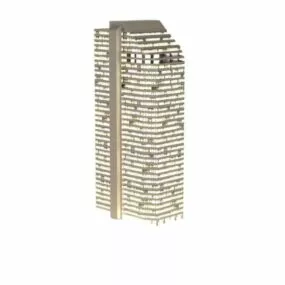 Office Building At Night 3d model