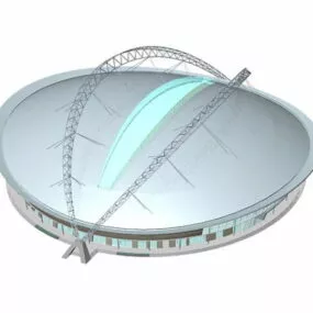 Modern Stadium Building 3d model