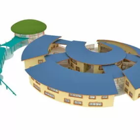 Kindergarten Building 3d model