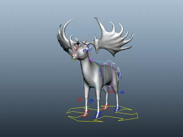 Irish Elk Rig 3d model Irish Elk Rig 3d model