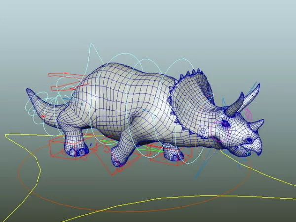 Animated Triceratops Rig 3d model Animated Triceratops Rig 3d model