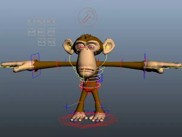 Monkey Rig Animated 3d model