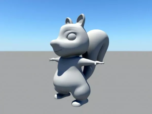 Fat Squirrel Cartoon 3d model Fat Squirrel Cartoon 3d model