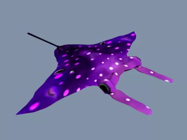 Brown Bat Flying 3d model