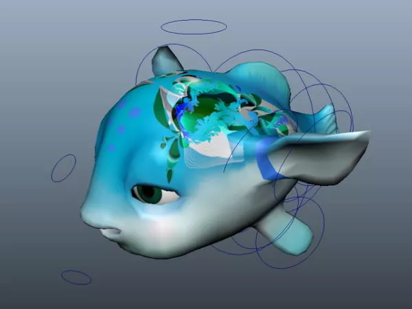 Animated Cartoon Fish 3d model Animated Cartoon Fish 3d model
