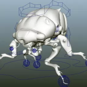 Bug Monster Rig 3d model