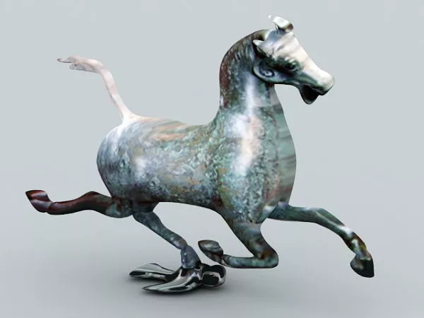 Antique Bronze Horse Statue 3d model Antique Bronze Horse Statue 3d model