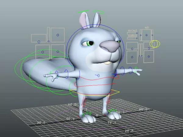 Blue Squirrel Rig 3d model Blue Squirrel Rig 3d model