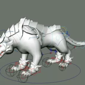 Tiger Beast Rig 3d model