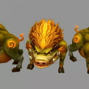 Cartoon Boar 3d model