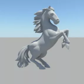 Horse Rearing Up 3d model