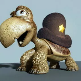 Turtle Cartoon Character 3d model