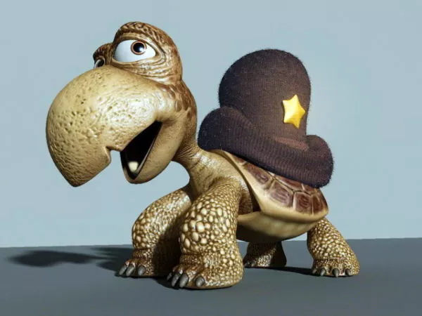 Turtle Fighter Character 3d model