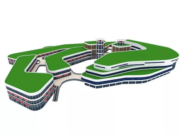 Modern Retail Architecture 3d model Modern Retail Architecture 3d model