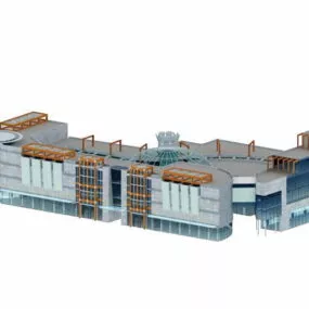 Shopping Mall Exterior 3d model