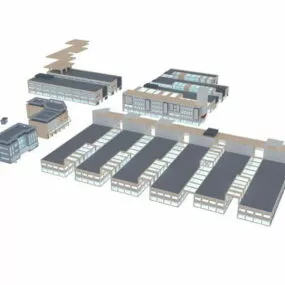 Urban Commercial Area 3d model