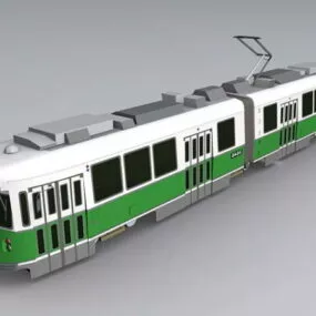Vintage Tram 3d model