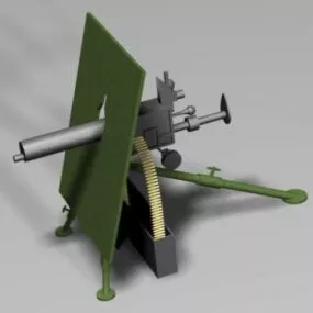 Skoda M1909 Machine Gun 3d model