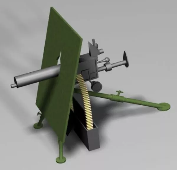 Skoda M1909 Machine Gun 3d model Skoda M1909 Machine Gun 3d model