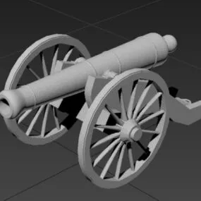 Artillery Cannon 3d model