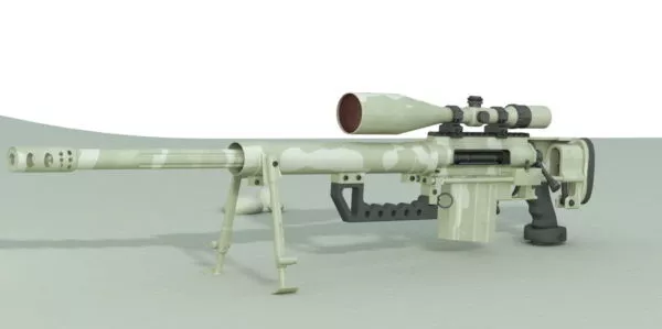 M200 Intervention Sniper Rifle 3d model M200 Intervention Sniper Rifle 3d model
