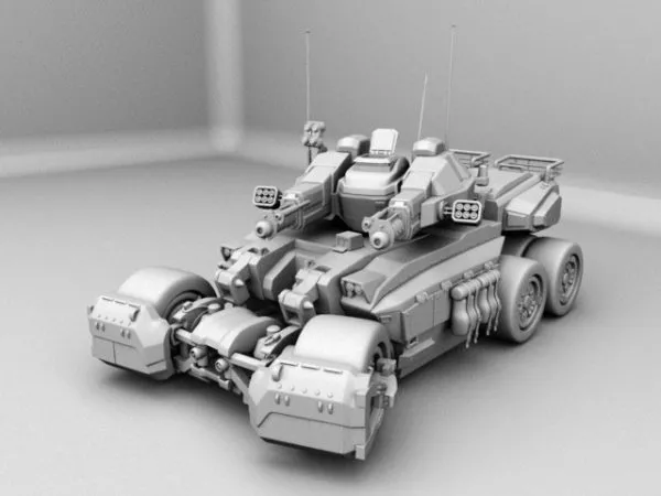 Sci-fi Combat Tank 3d model Sci-fi Combat Tank 3d model
