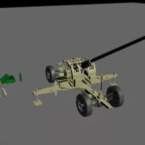 Ww2 Artillery 3d model