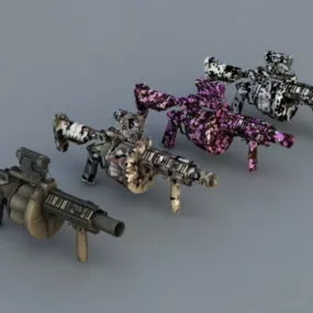 Milkor Multiple Grenade Launcher 3d model
